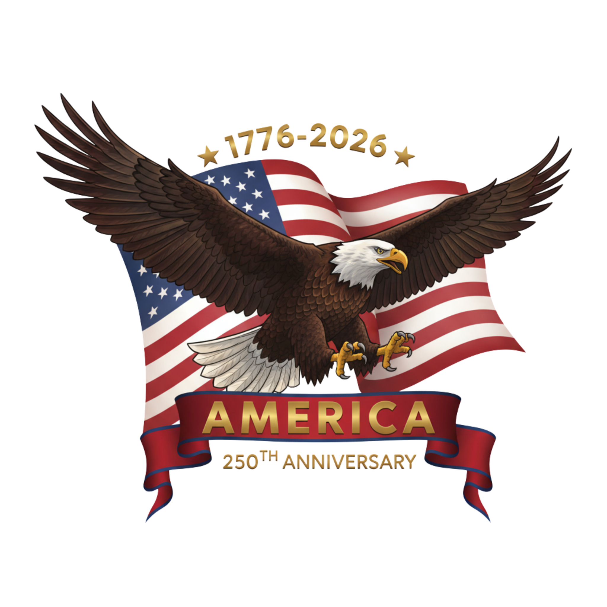 Happy 250th Anniversary To The USA, Eagle T-Shirt,1776-2026