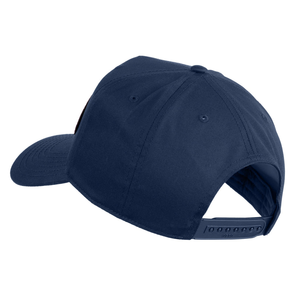 Black baseball cap on a white background