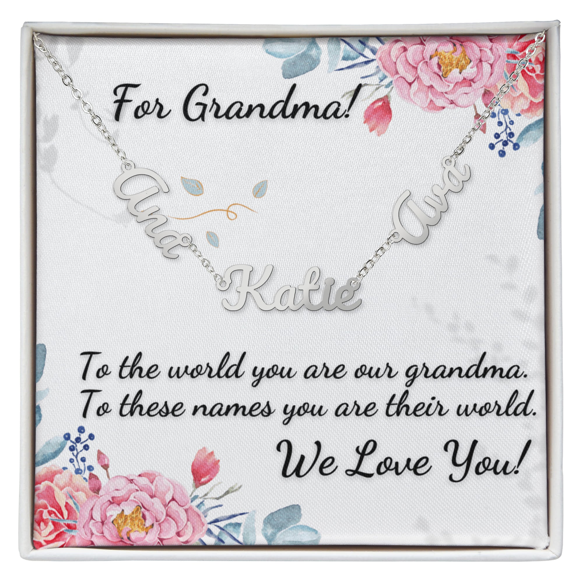 For Grandma! Custom Grandchildrens' Names Necklace