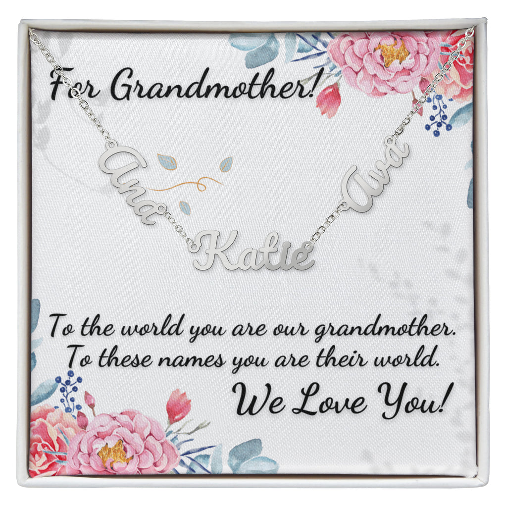 For Grandmothe! Custom Grandchildrens' Names Necklace