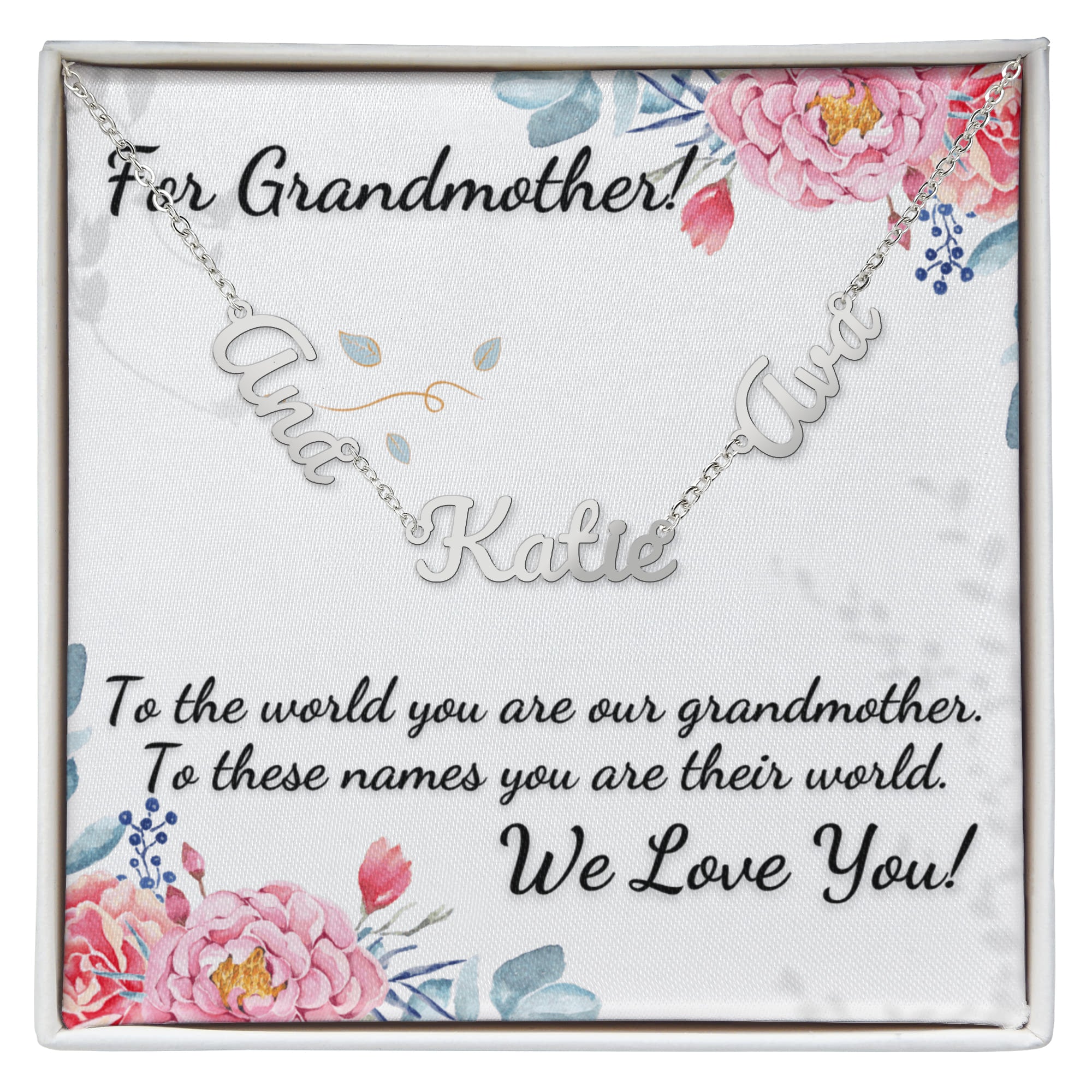 For Grandmothe! Custom Grandchildrens' Names Necklace