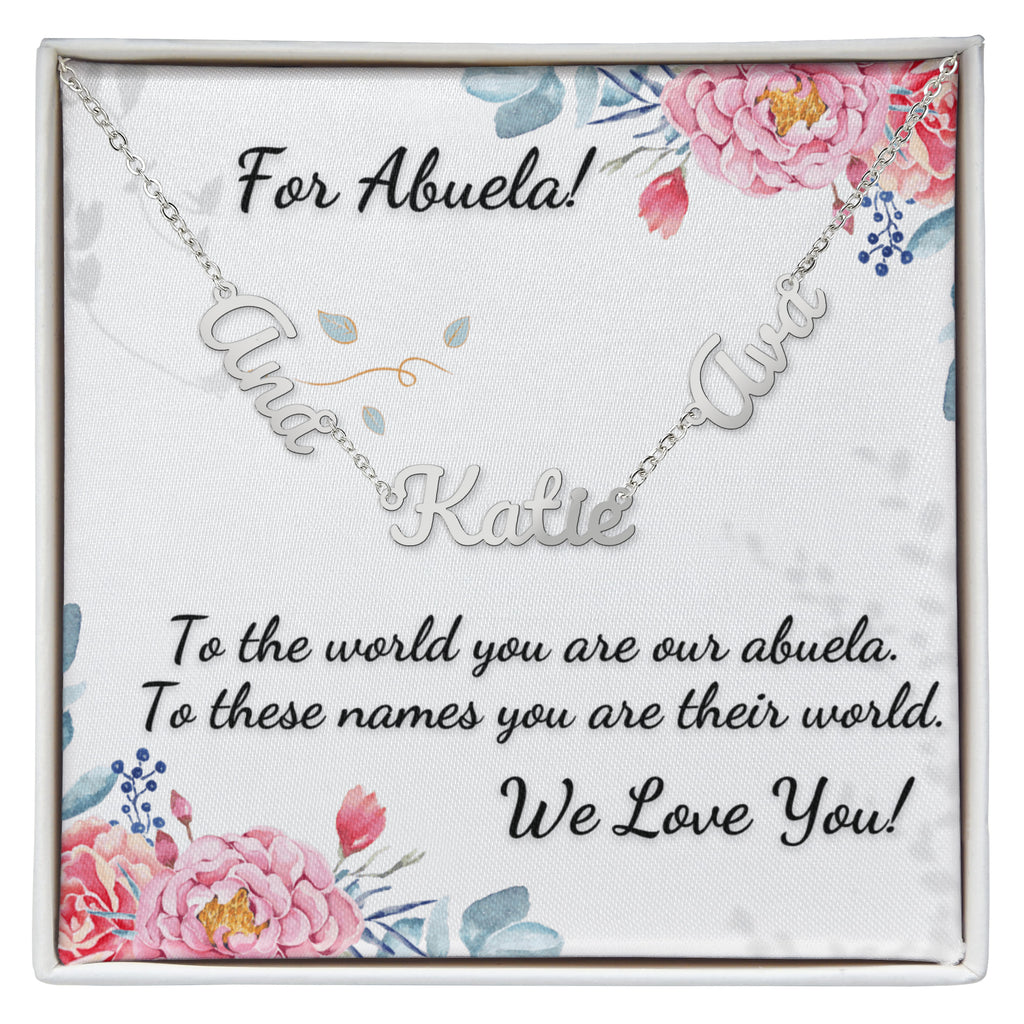 For Abuela! Custom Grandchildrens' Names Necklace