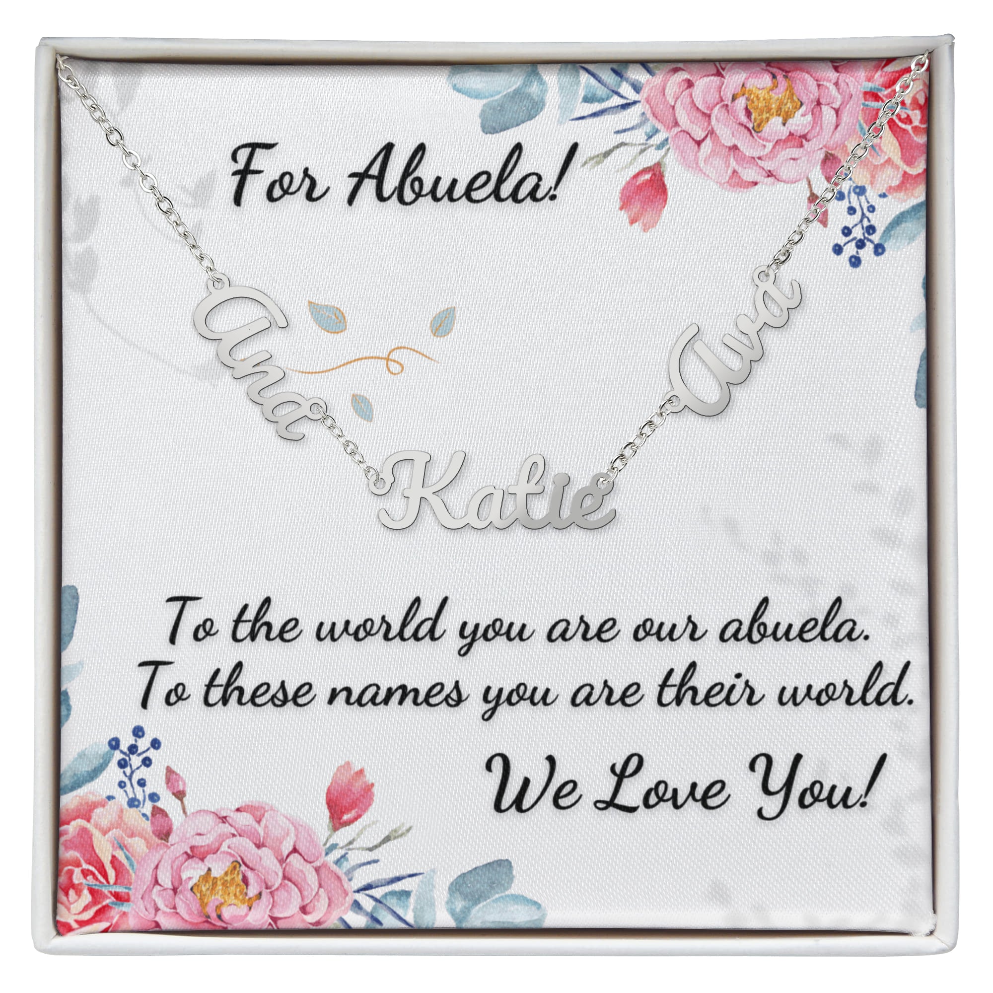 For Abuela! Custom Grandchildrens' Names Necklace