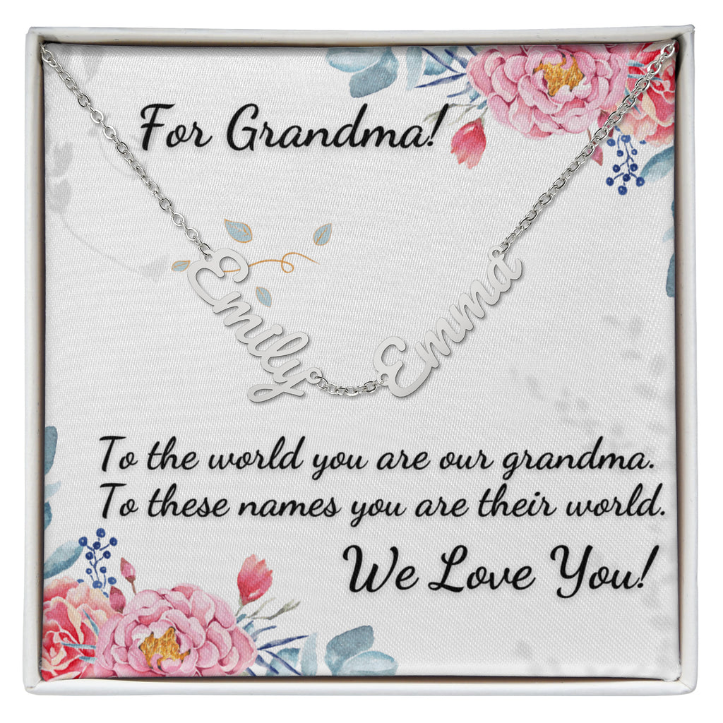For Grandma! Custom Grandchildrens' Names Necklace