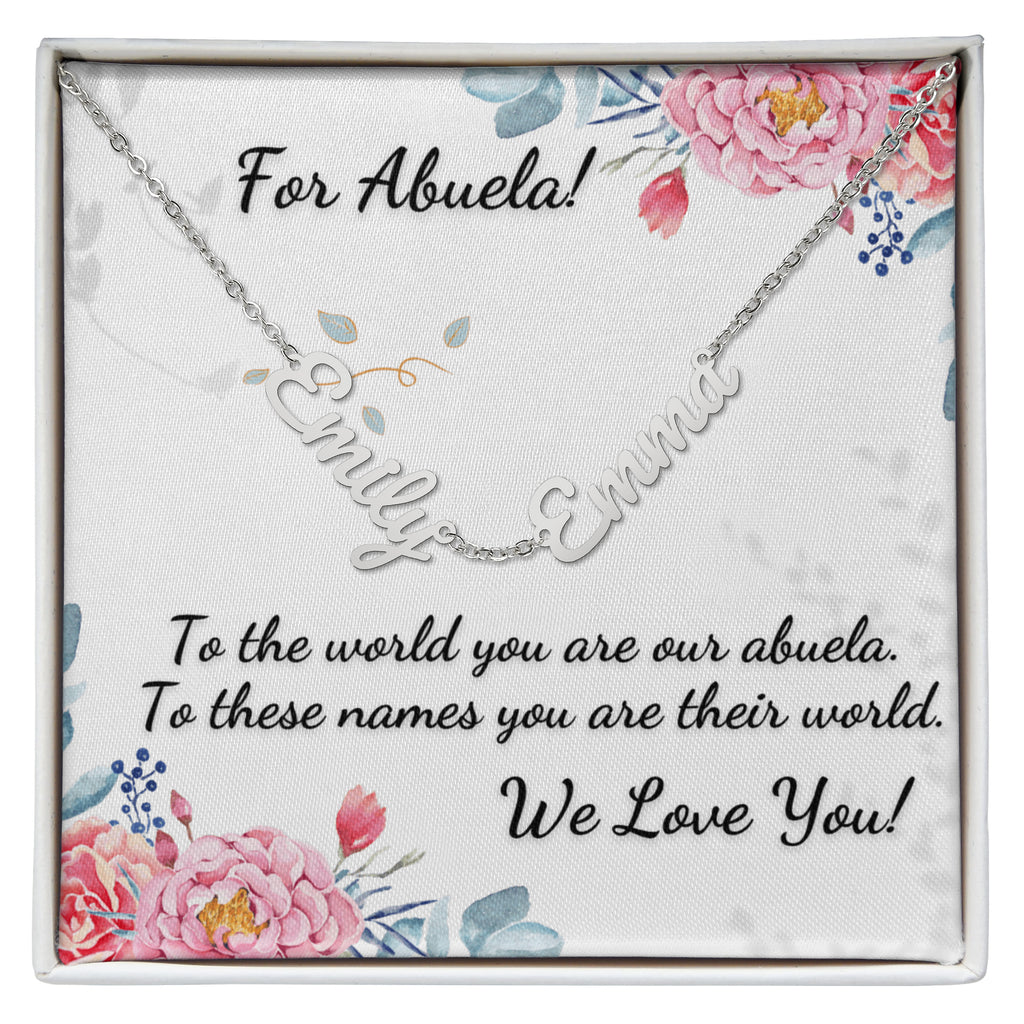 For Abuela! Custom Grandchildrens' Names Necklace