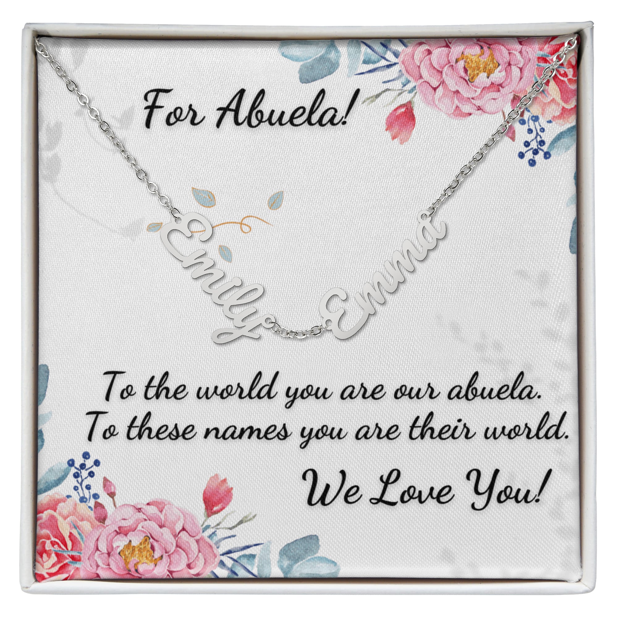 For Abuela! Custom Grandchildrens' Names Necklace