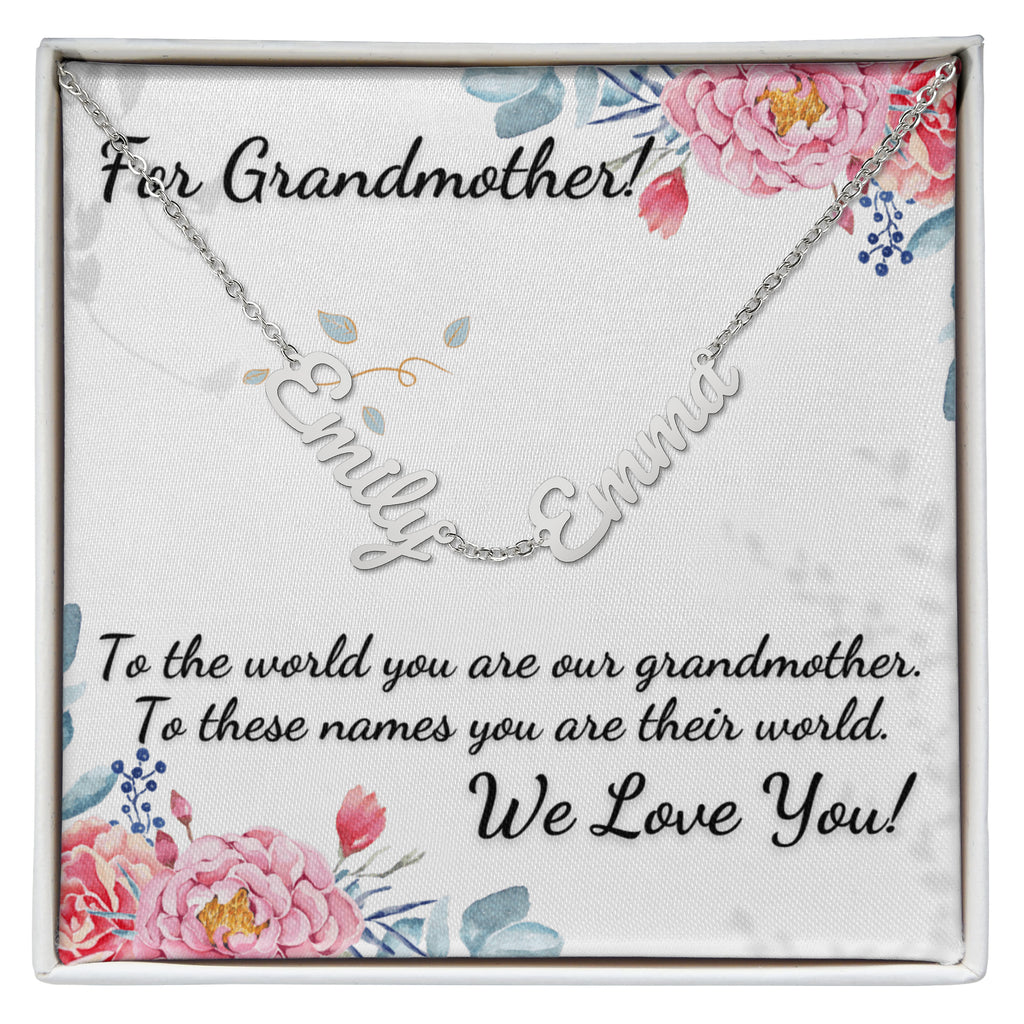 For Grandmothe! Custom Grandchildrens' Names Necklace