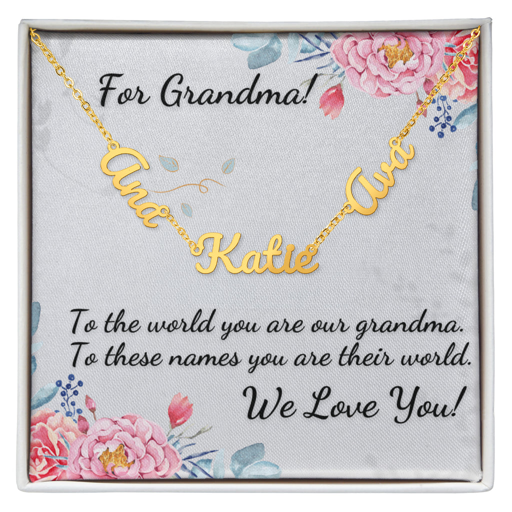 For Grandma! Custom Grandchildrens' Names Necklace