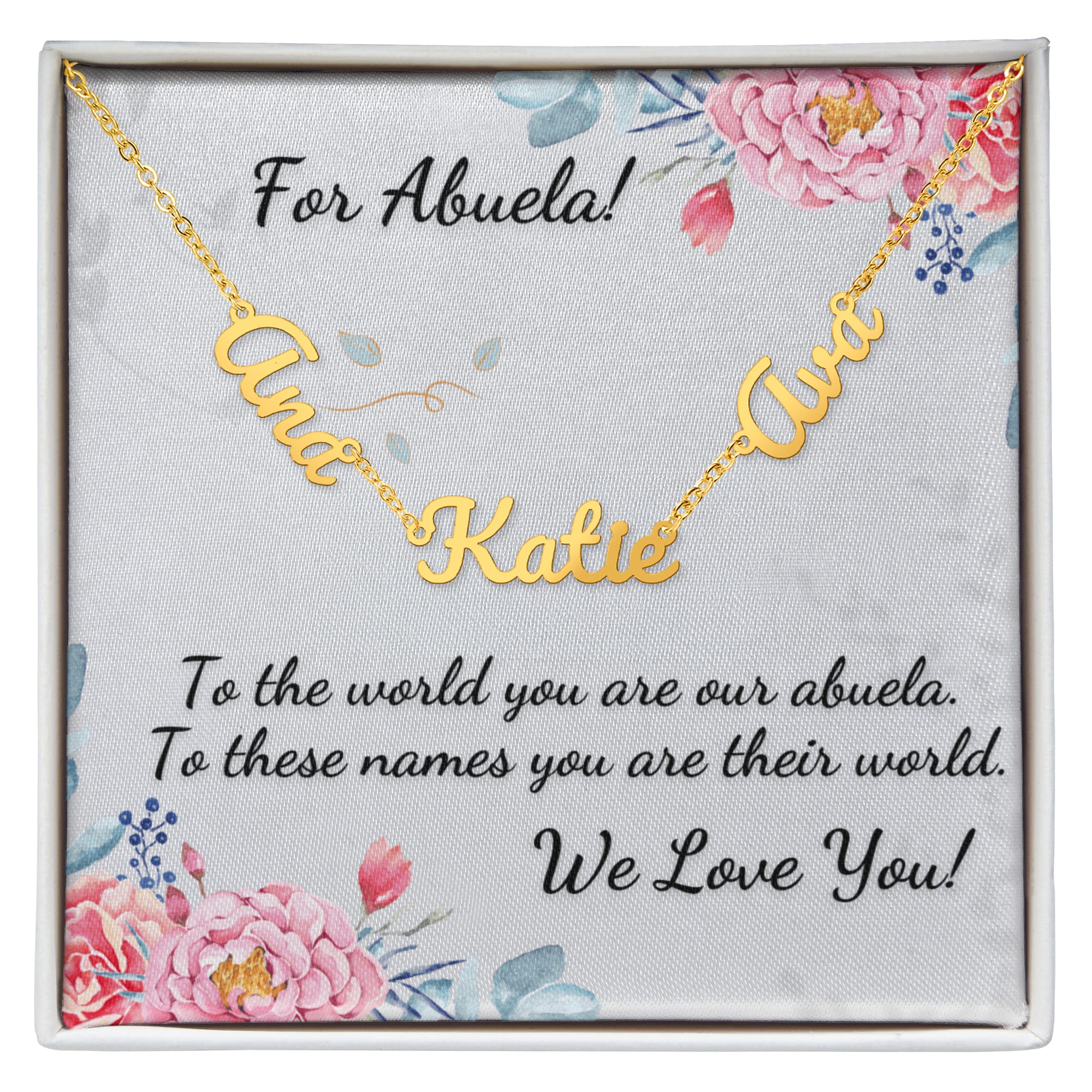 For Abuela! Custom Grandchildrens' Names Necklace