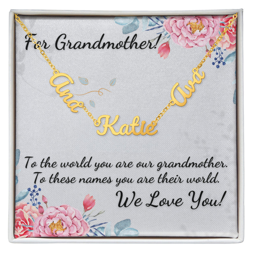 For Grandmothe! Custom Grandchildrens' Names Necklace
