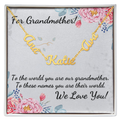 For Grandmothe! Custom Grandchildrens' Names Necklace
