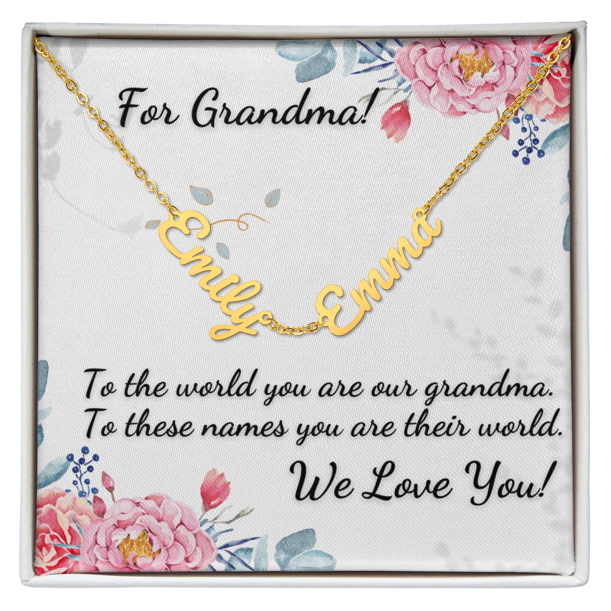 For Grandma! Custom Grandchildrens' Names Necklace