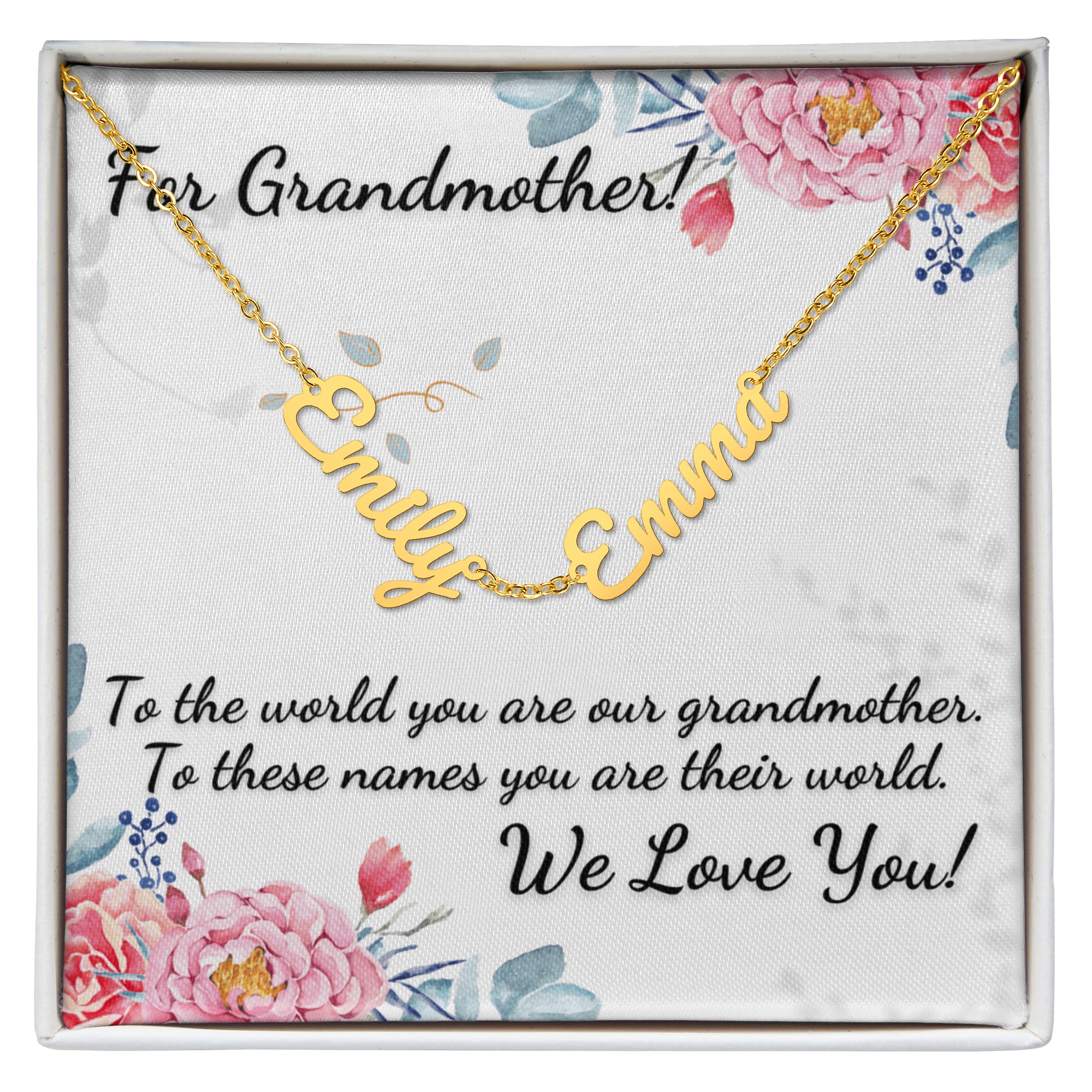 For Grandmothe! Custom Grandchildrens' Names Necklace