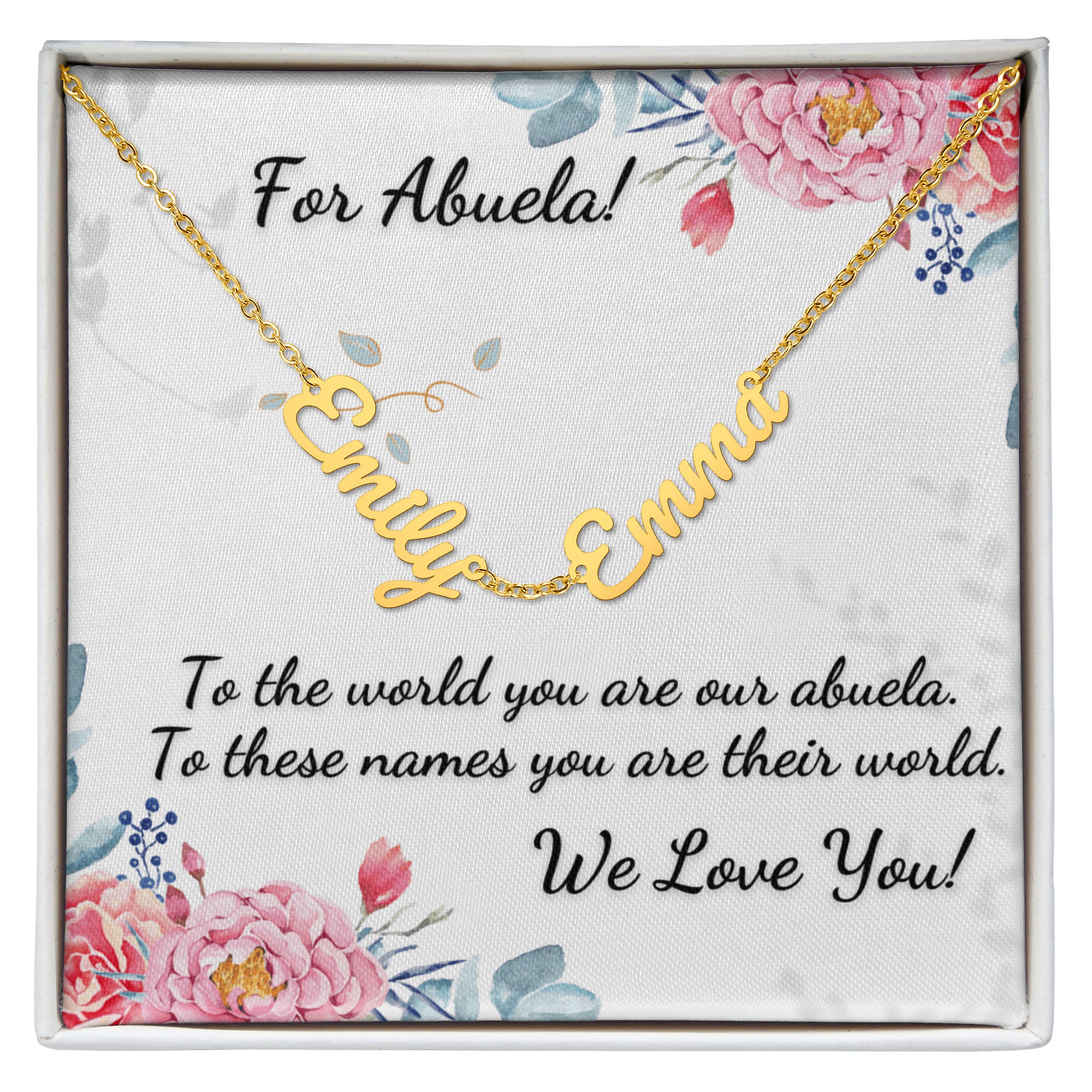 For Abuela! Custom Grandchildrens' Names Necklace
