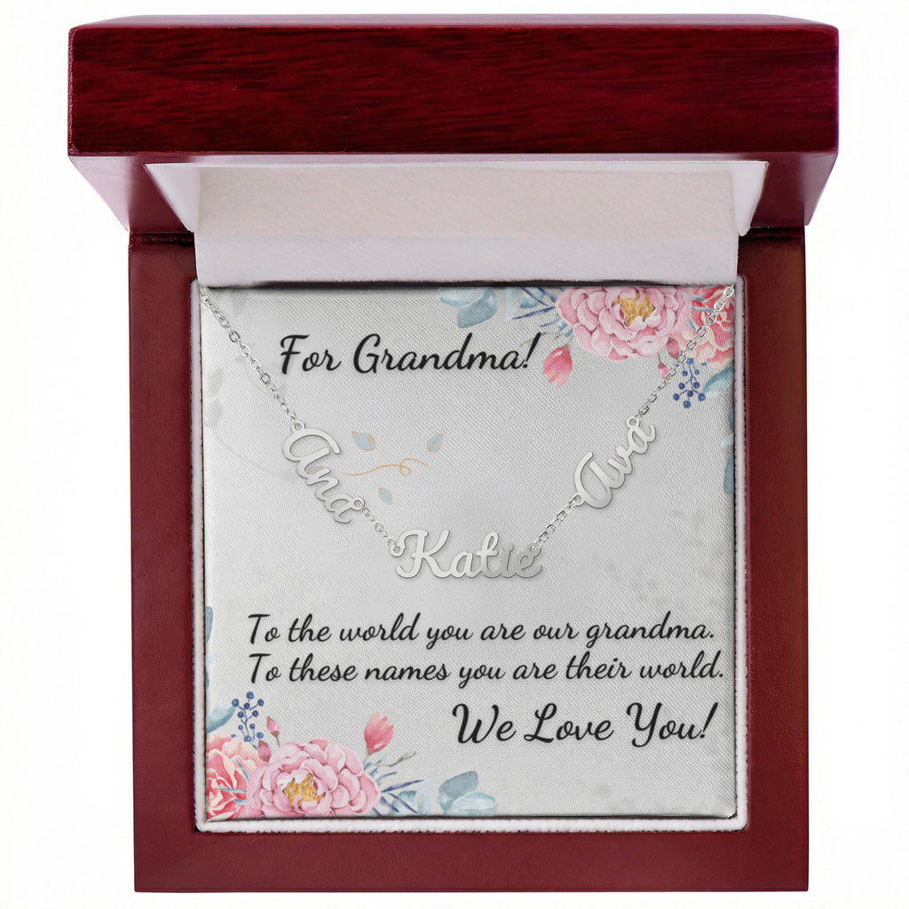 For Grandma! Custom Grandchildrens' Names Necklace