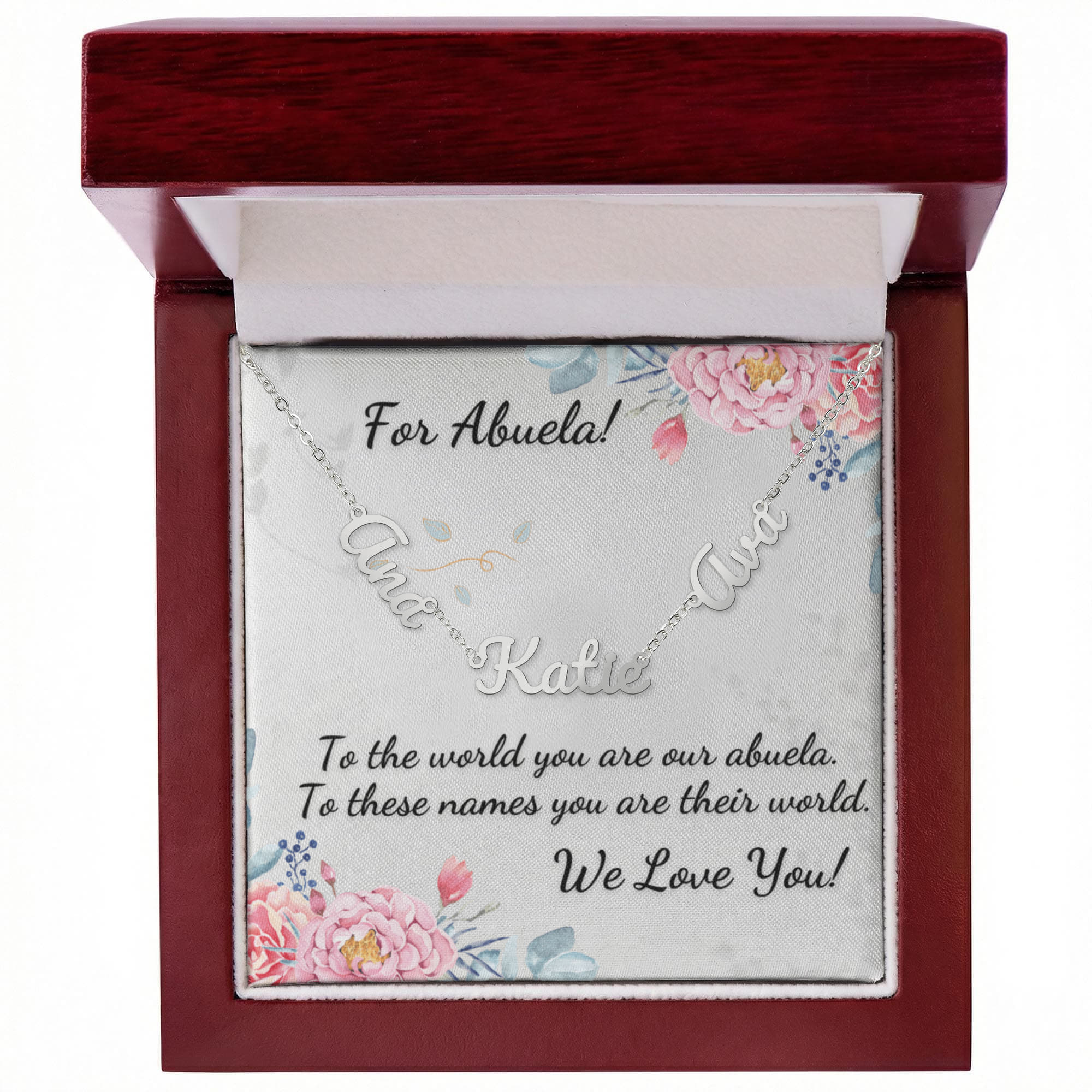 For Abuela! Custom Grandchildrens' Names Necklace