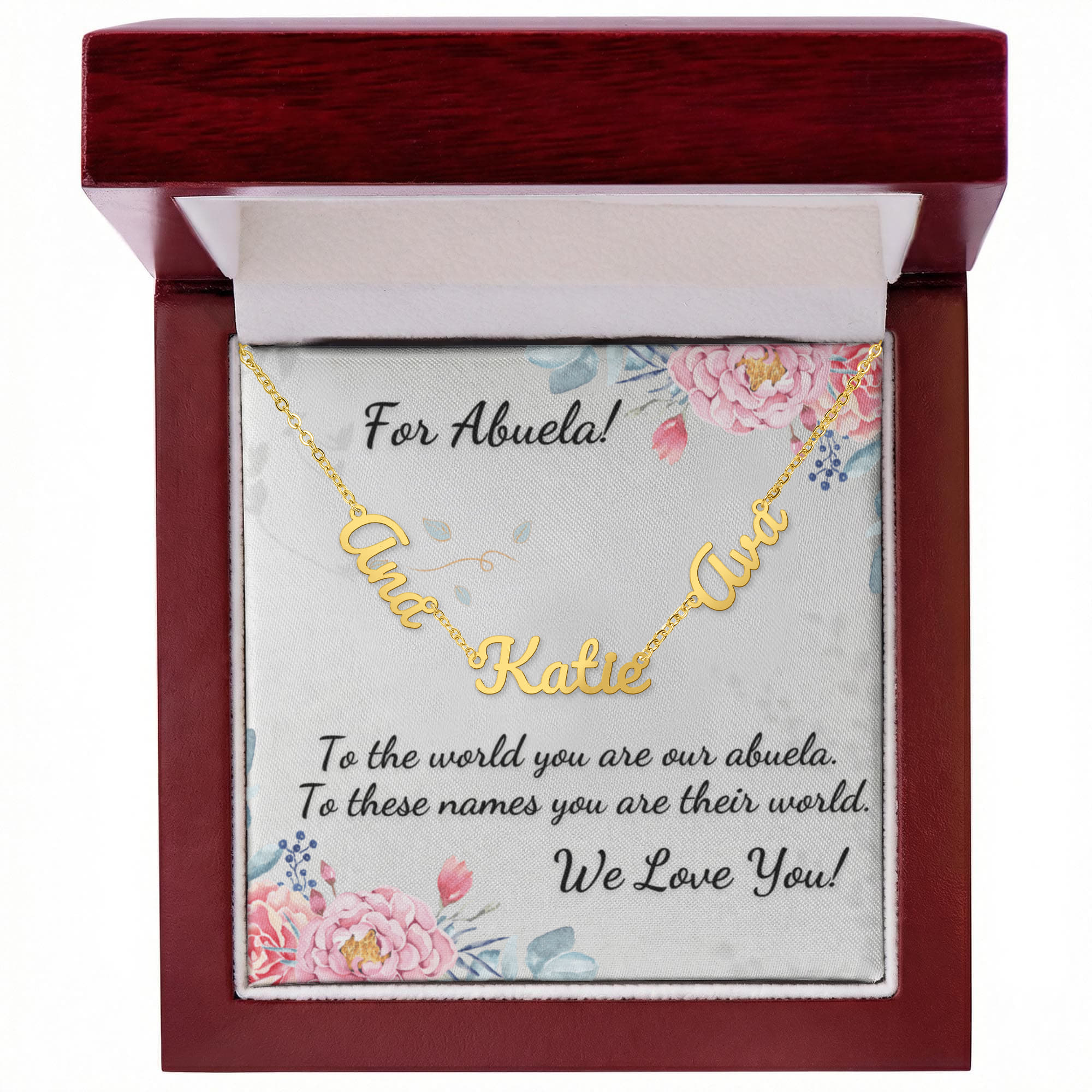 For Abuela! Custom Grandchildrens' Names Necklace