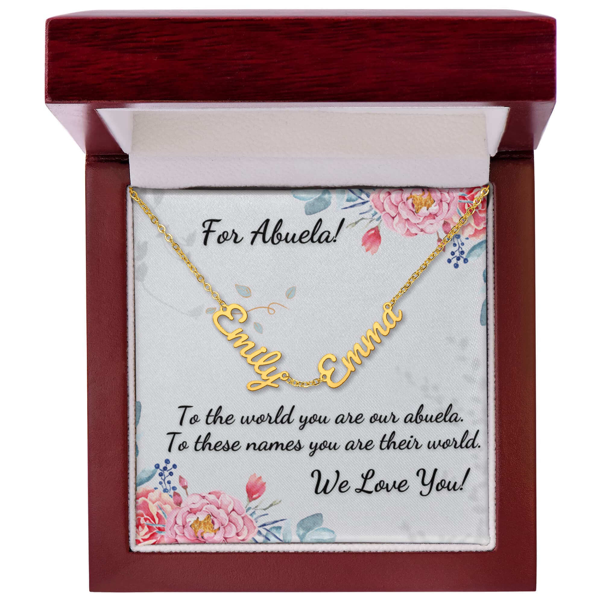 For Abuela! Custom Grandchildrens' Names Necklace