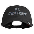 US Space Force Text Embroidered Washed Solid Pigment Dyed Cotton Twill Brass Buckle Cap