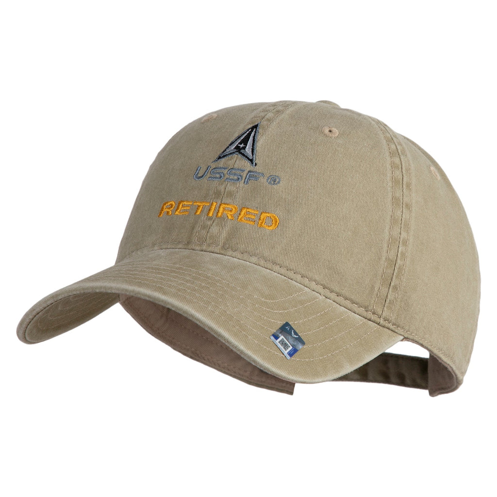 Beige cap with USSF logo and 'Retired' text on a white background