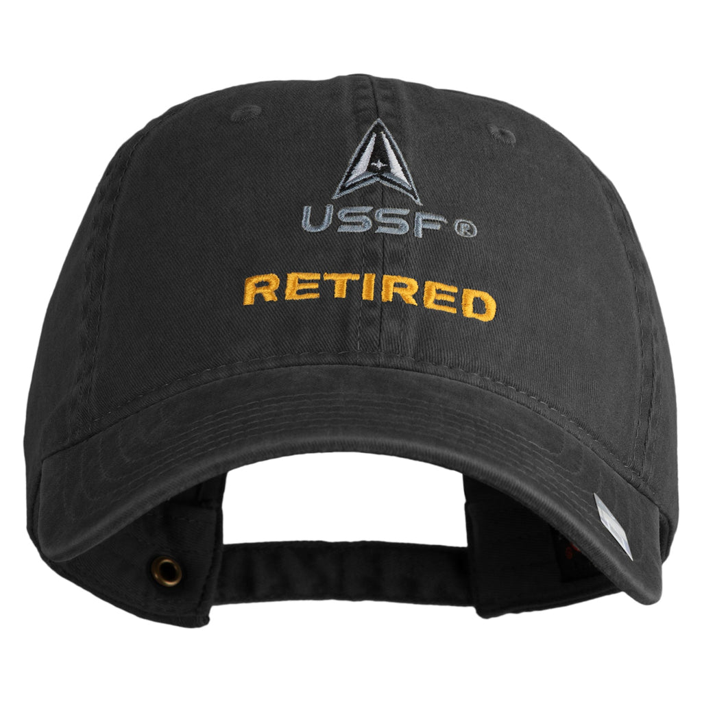 Black cap with USSF logo and 'Retired' text on a white background