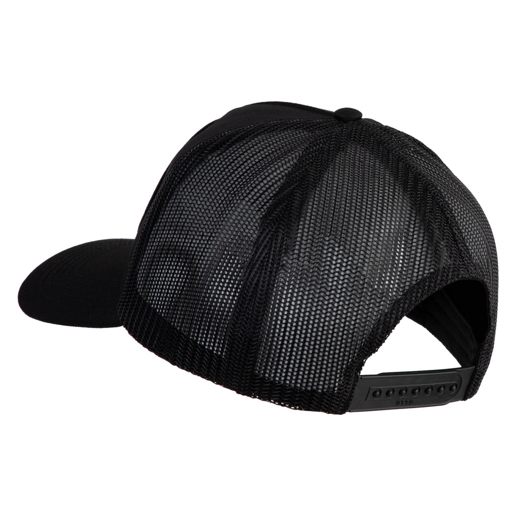 Black mesh cap on a white background