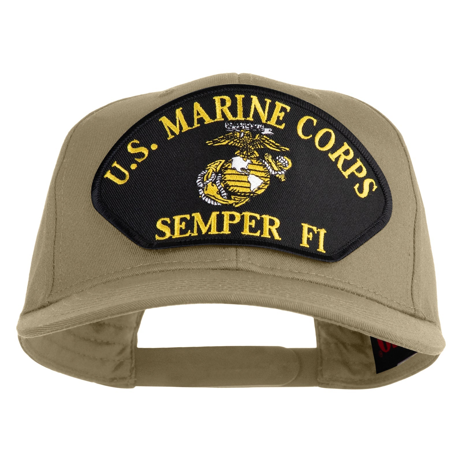 U.S. Marine Corps Semper Fi Black Patched Solid Cotton Twill Pro Style Cap