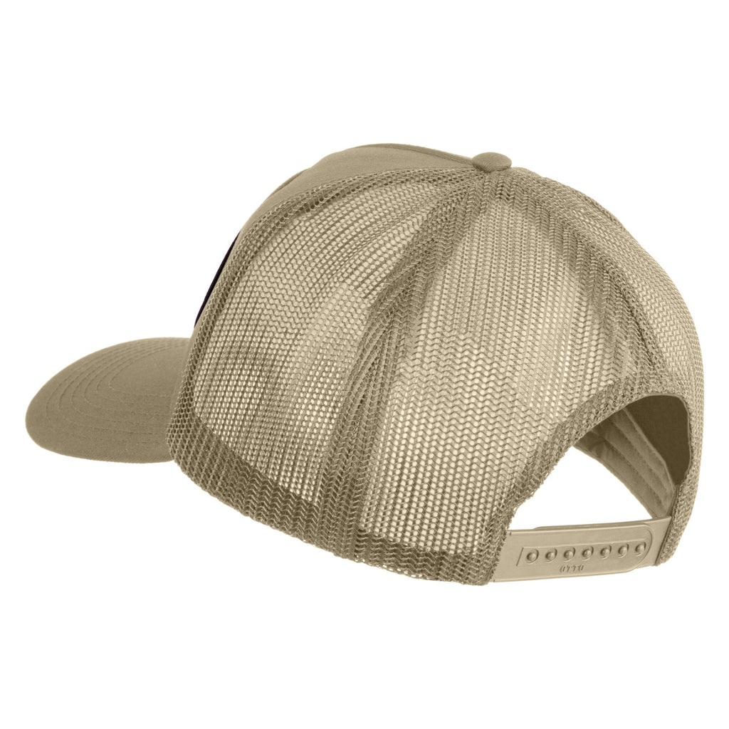 Beige mesh cap on a white background