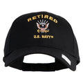 Retired US Navy Embroidered Solid Cotton Twill Low Profile Cap