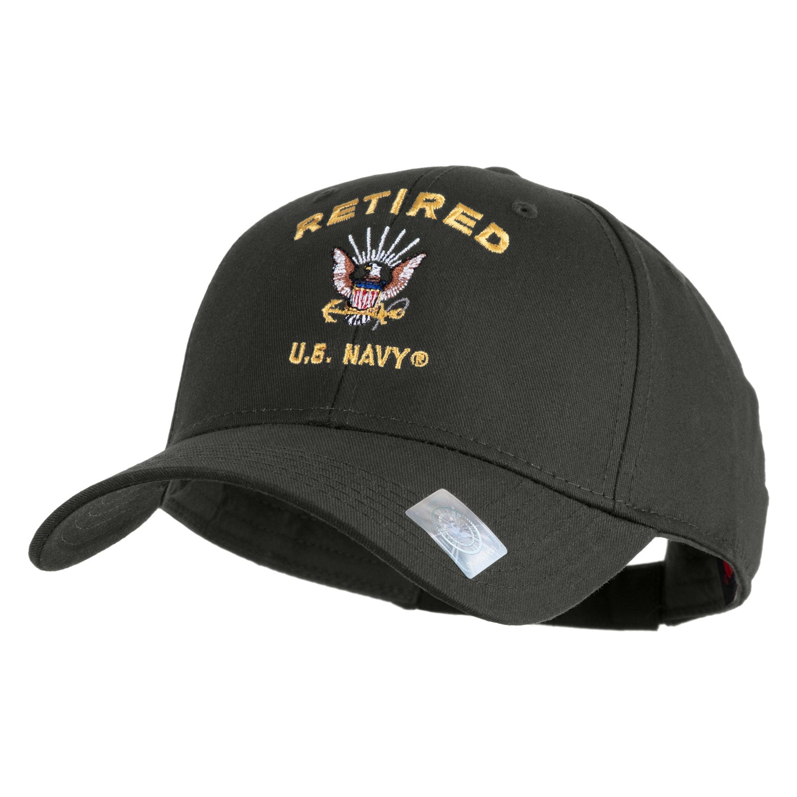 Retired US Navy Embroidered Solid Cotton Twill Low Profile Cap