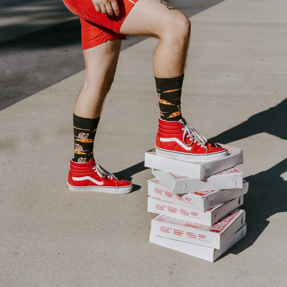 Socks, You Wanna Pizza Me?, Pizza, Crew Length