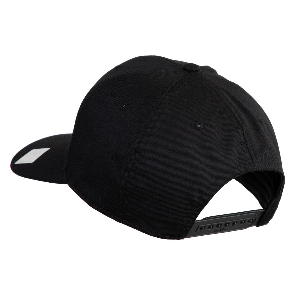 Black baseball cap on a white background