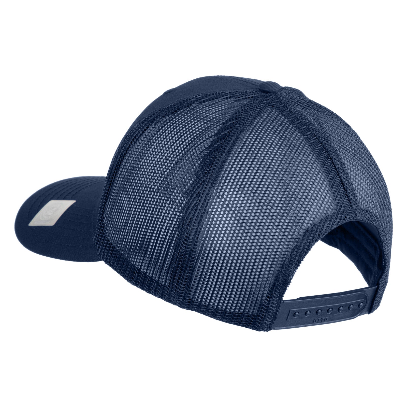 Black mesh cap on a white background