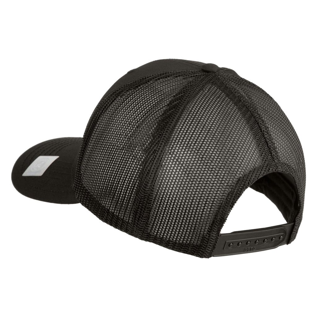 Black mesh cap on a white background