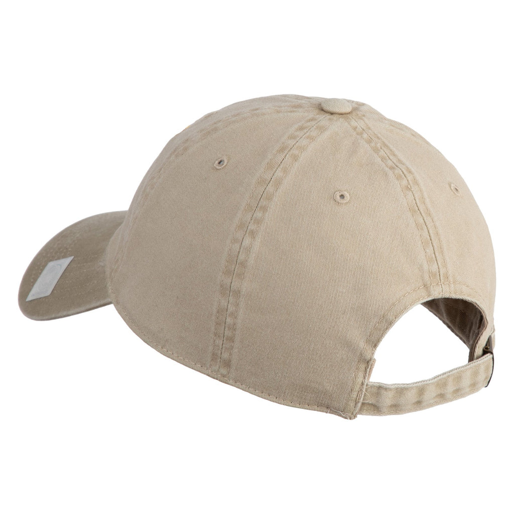 Beige baseball cap on a white background
