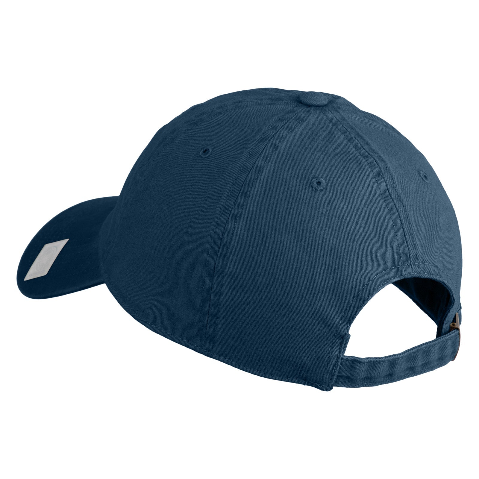 Navy blue baseball cap on a white background