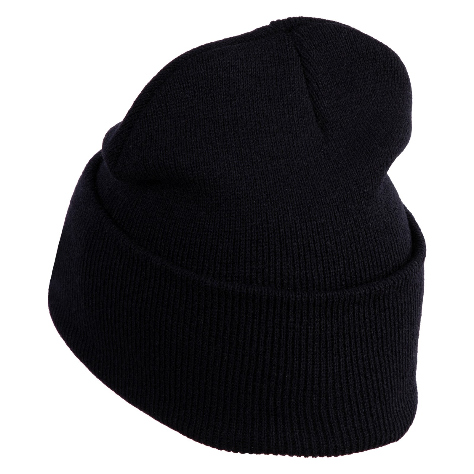 Black beanie on a white background