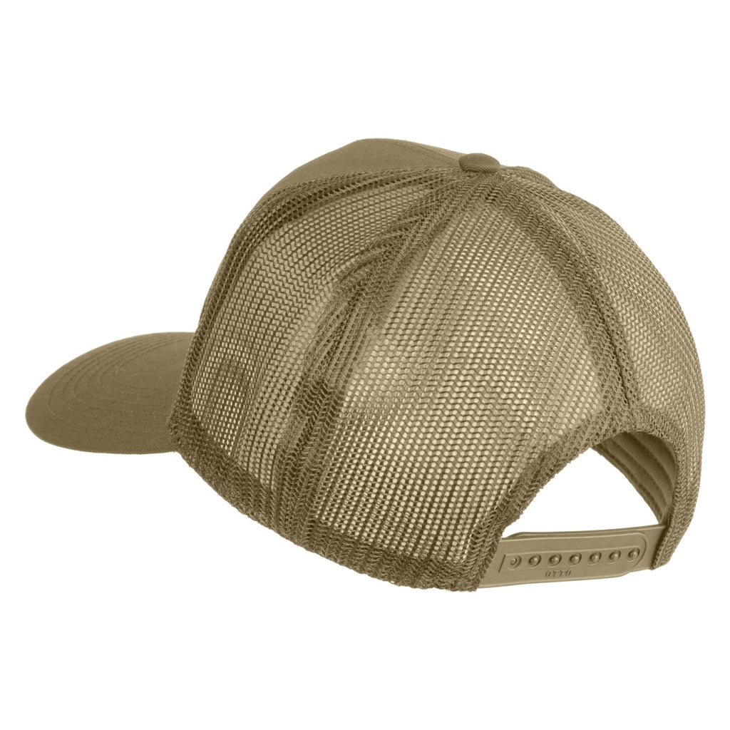 Beige mesh cap on a white background