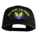 Black cap with U.S. Army Air Corps emblem on a white background