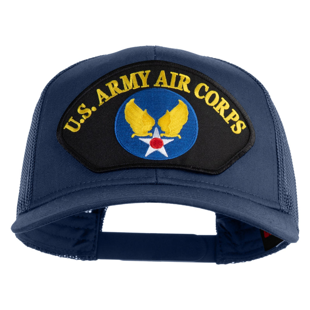 Navy blue cap with U.S. Army Air Corps patch on a white background