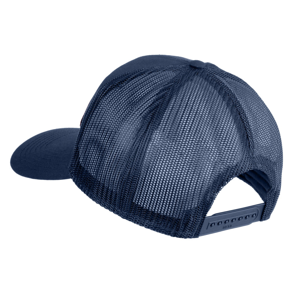 Black mesh cap on a white background
