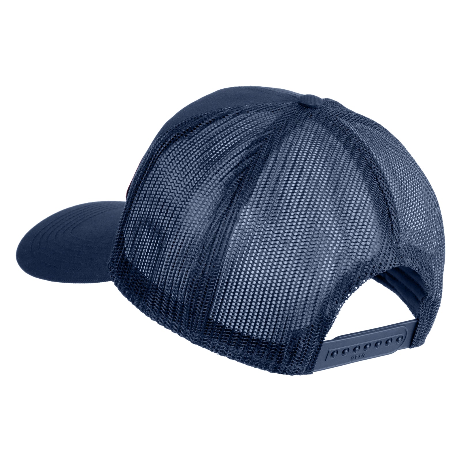 Black mesh cap on a white background