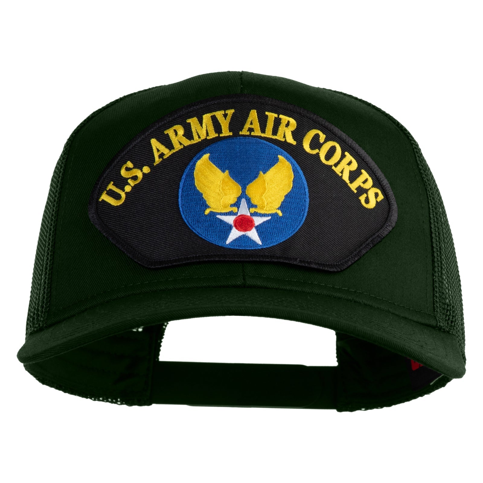 Green cap with U.S. Army Air Corps patch on a white background