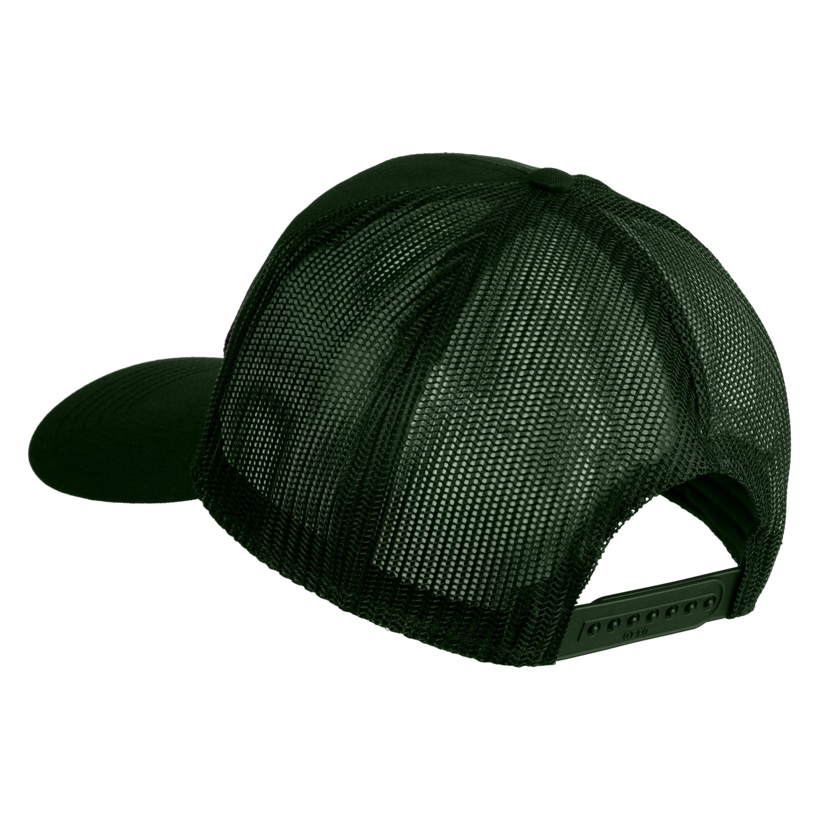 Black mesh cap on a white background