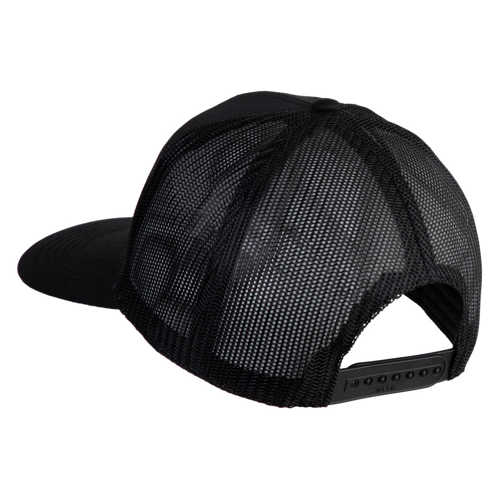 Black mesh cap on a white background