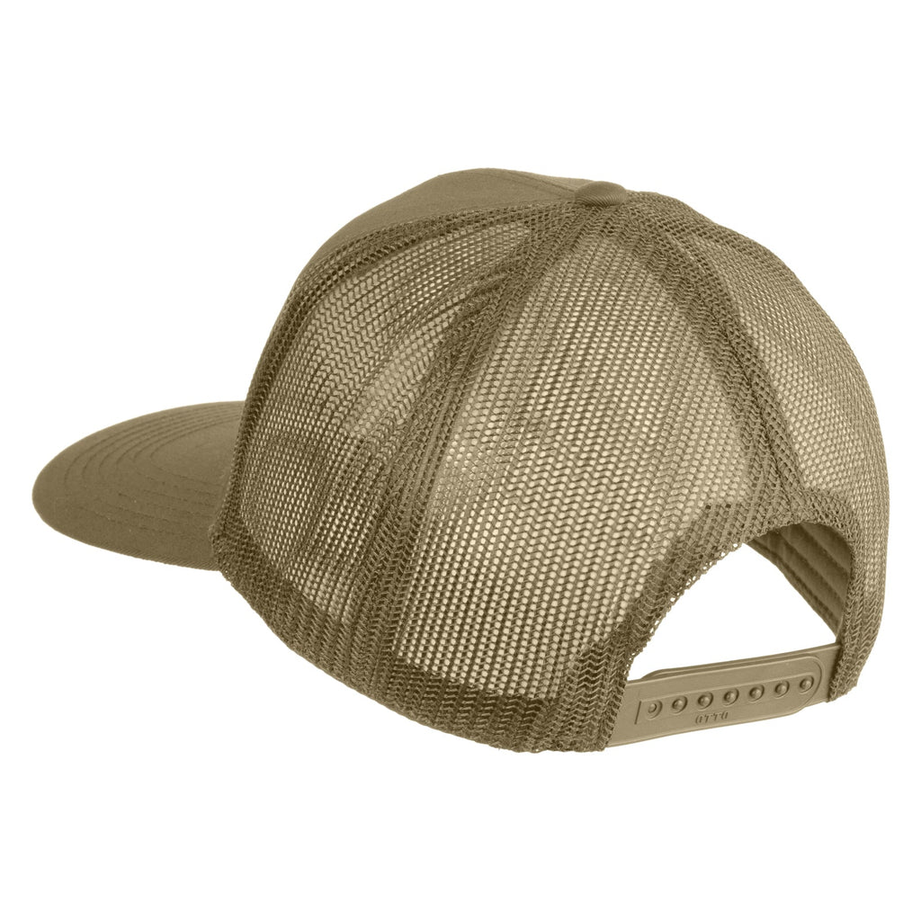 Brown mesh cap on a white background