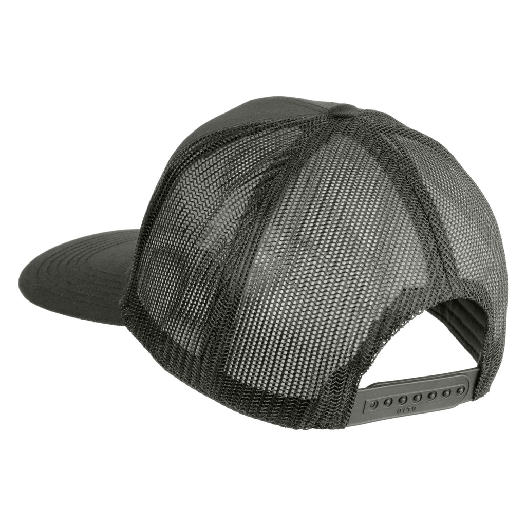 Black mesh cap on a white background