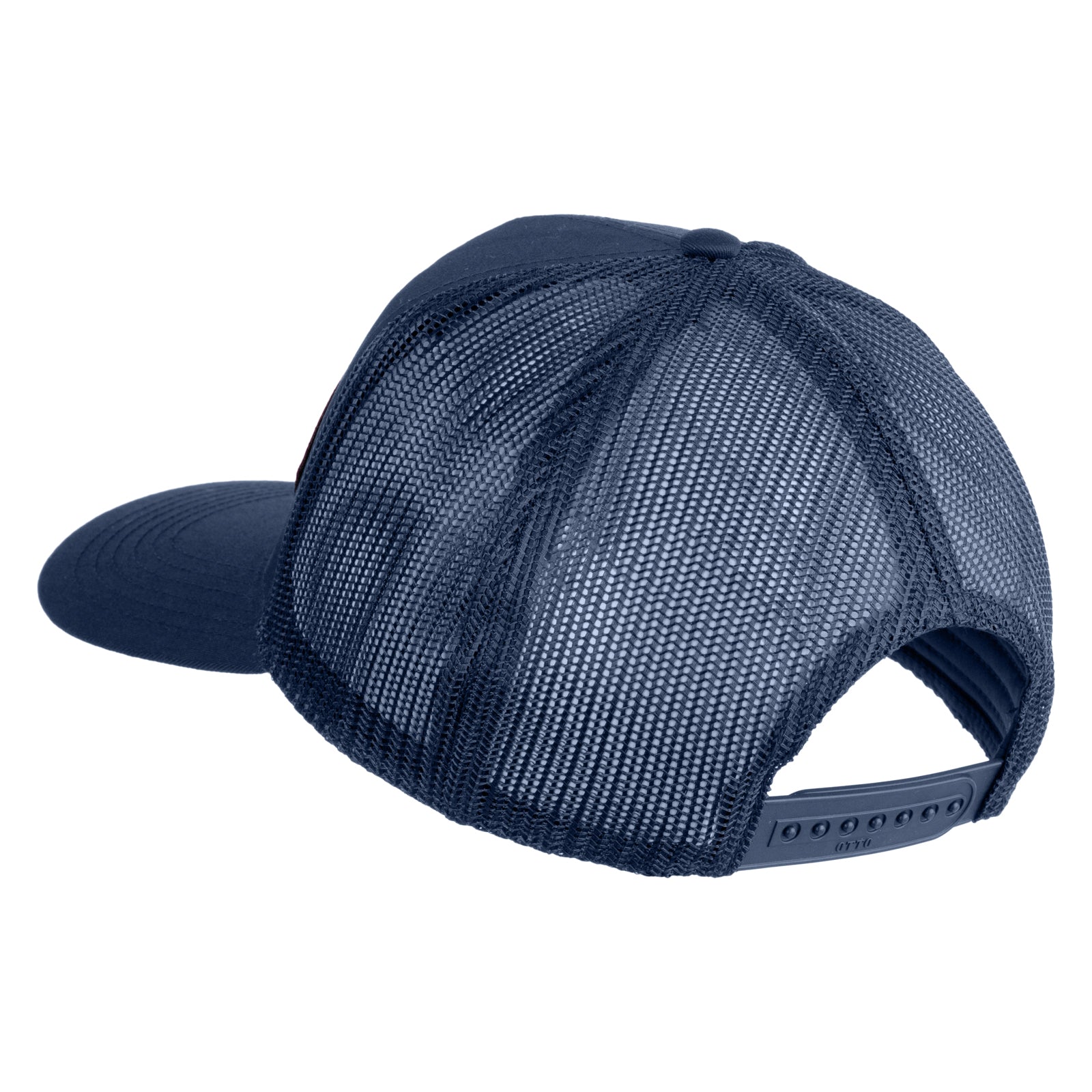 Blue mesh cap on a white background