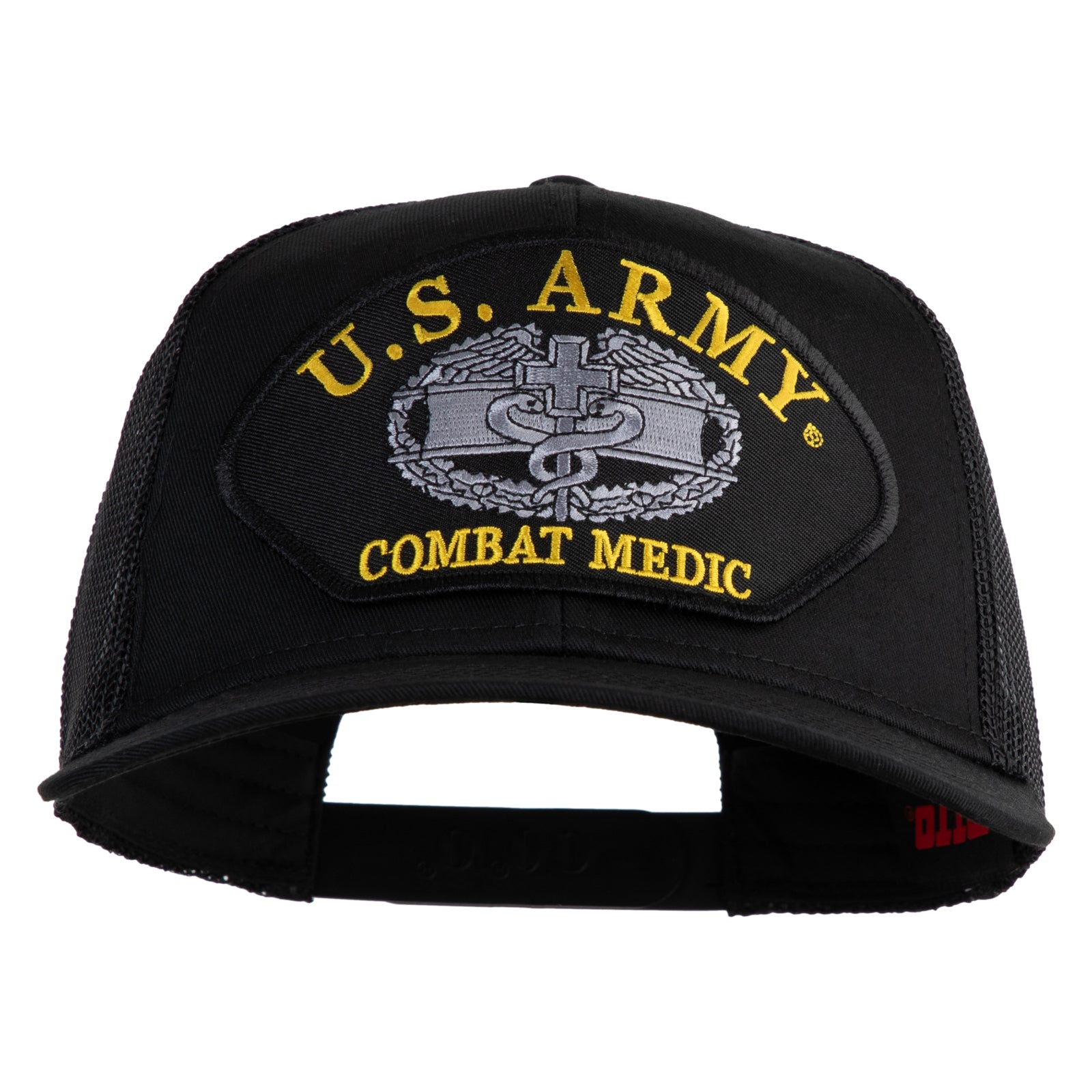 U.S. Army Combat Medic Patched Solid Cotton Twill Mesh Prostyle Cap