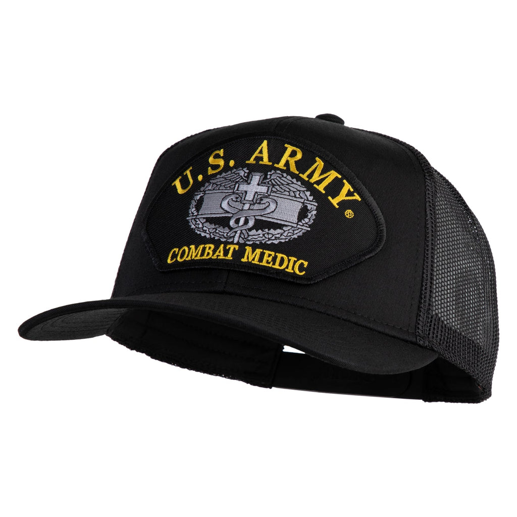 U.S. Army Combat Medic Patched Solid Cotton Twill Mesh Prostyle Cap